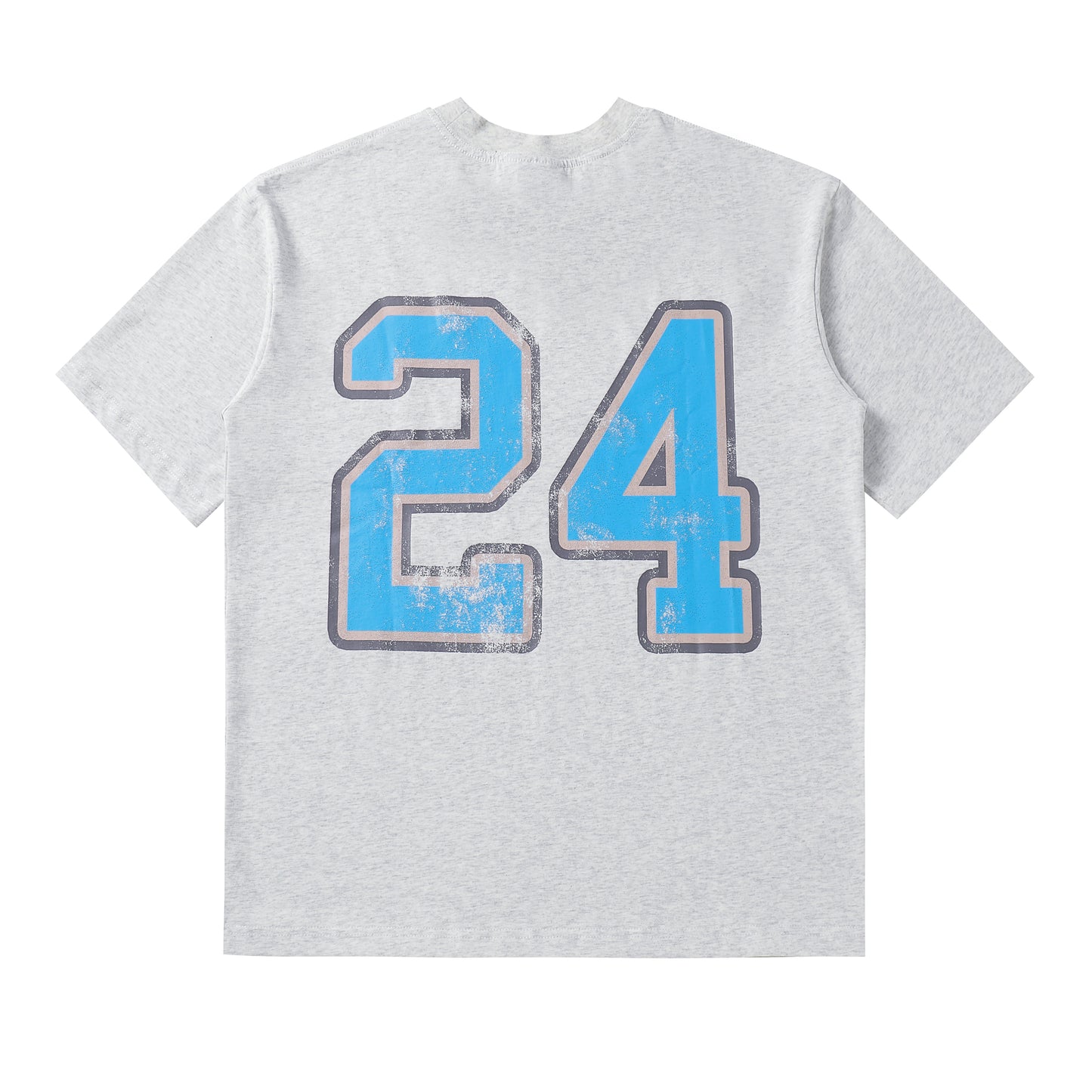 تي شيرت دائري رمادي فاتح