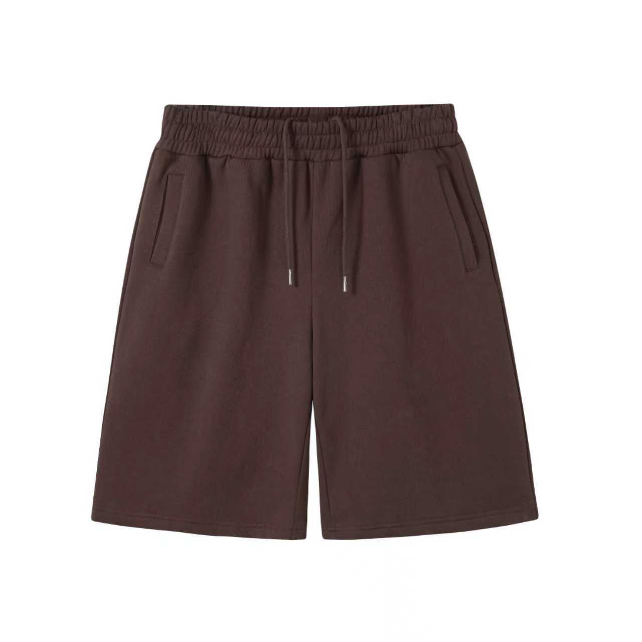 long shorts: brown