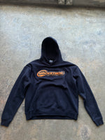 Navy Orange Puff Hoodie