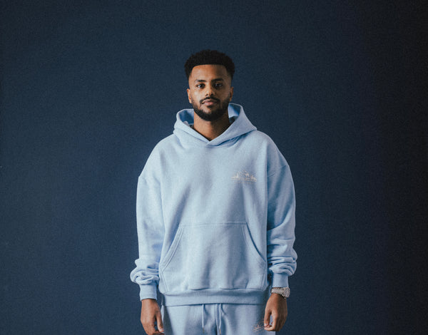 Baby Blue Cultural Hoodie