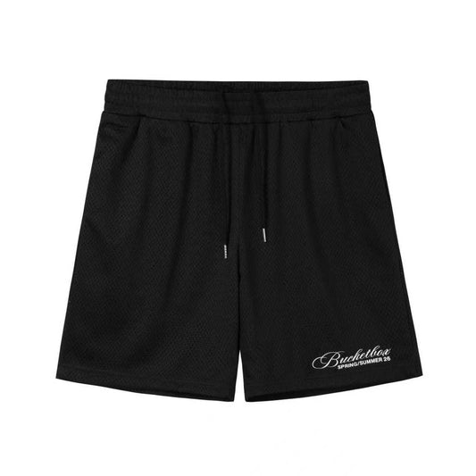 Black Mesh Summer Shorts