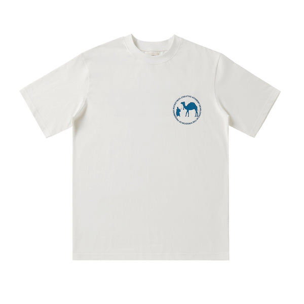 white iconic logo tee