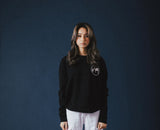 ICONIC LOGO KNIT SWEATER - BLACK