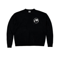 ICONIC LOGO KNIT SWEATER - BLACK