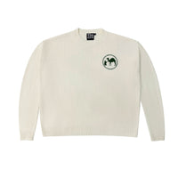 ICONIC LOGO KNIT SWEATER - CREAMY