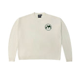 ICONIC LOGO KNIT SWEATER - CREAMY